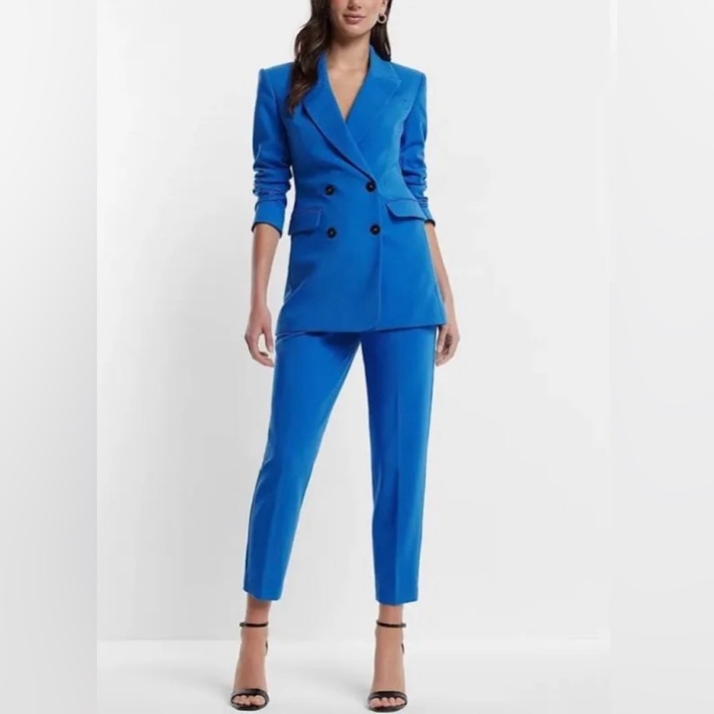 Express Electric Blue Double-Breasted Blazer - Picture 4 of 16